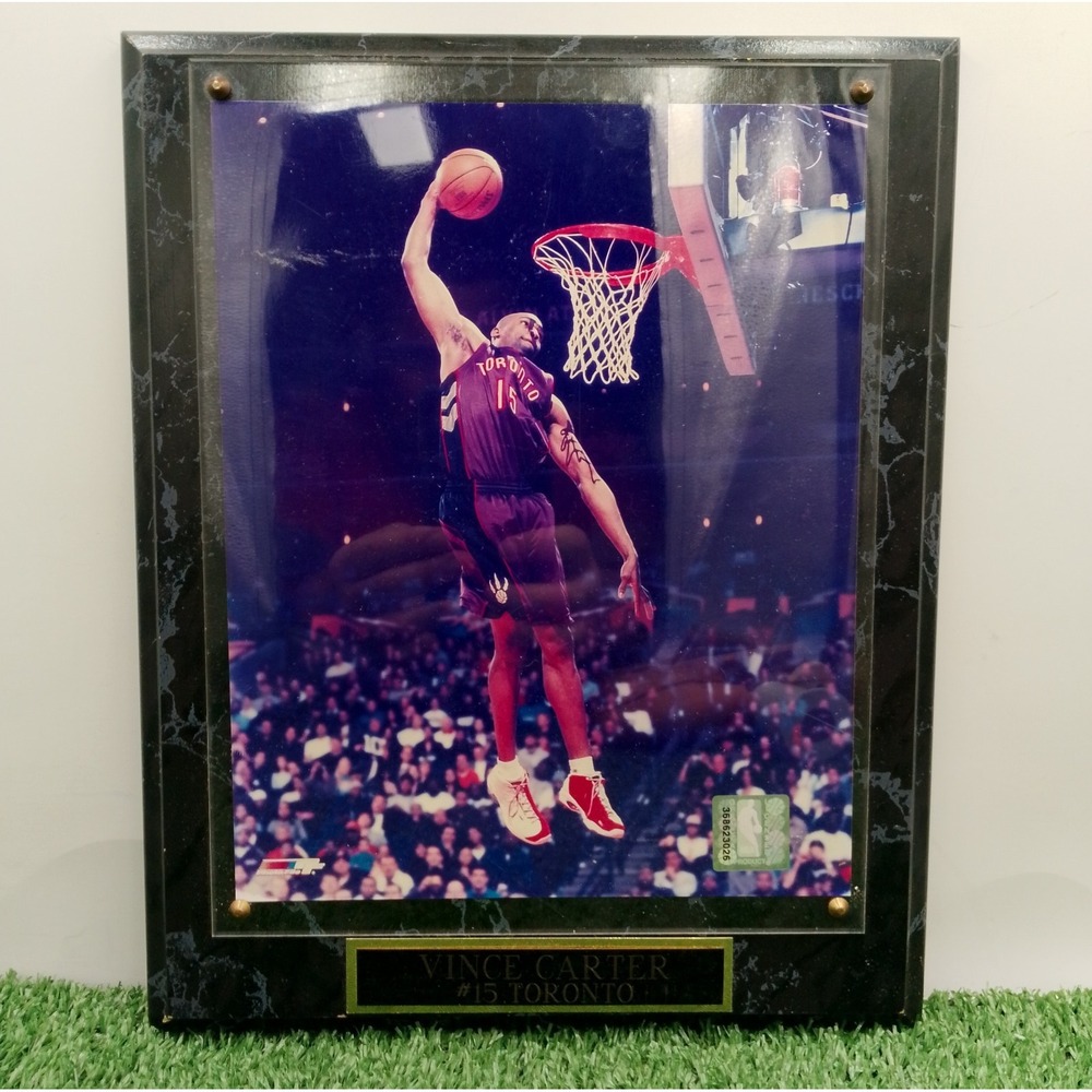 NBA All Star Vince Carter Toronto Raptor Photograph Plaque Authentic